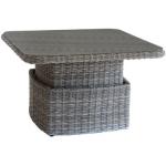 Tables basses de jardin Hesperide grises en aluminium extensibles 