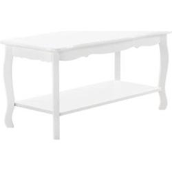 Table basse de salon MDF 87,5 cm sapin laqué blanc 03_0004159