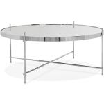 Tables basses design Paris Prix argentées en verre diamètre 35 cm modernes en promo 