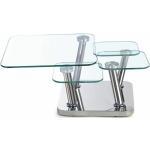 Tables basses Inside 75 gris acier en verre contemporaines 