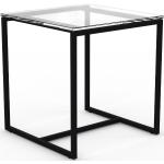 Table basse en Verre clair transparent, design industriel, bout de canapé raffiné - 42 x 46 x 42 cm, personnalisable