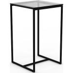 Table basse en Verre fumé transparent, design industriel, bout de canapé raffiné - 42 x 71 x 42 cm, personnalisable