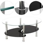 Tables basses design noires en verre contemporaines 