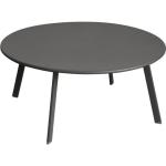 Tables basses rondes gris acier en acier diamètre 90 cm 