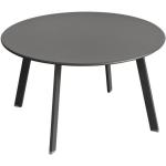 Tables basses rondes gris acier en acier diamètre 70 cm 