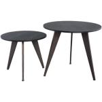 Tables basses rondes noires en fer diamètre 50 cm industrielles 
