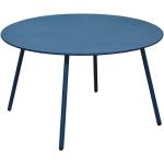 Tables rondes bleues en acier diamètre 70 cm 