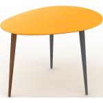 Tables basses design Mycs jaunes en bois massif scandinaves 