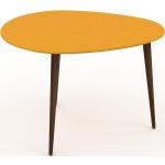 Table basse - Jaune, ovale, design scandinave, petite table pour salon élégante - 67 x 47 x 50 cm, personnalisable