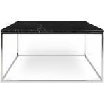Temahome - Table basse marbre gleam 75 Noir et métal noir