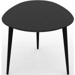 Table basse - Noir, ovale, design scandinave, petite table pour salon élégante - 67 x 43 x 50 cm, personnalisable