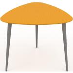 Table basse - Jaune, triangulaire, design scandinave, petite table pour salon élégante - 59 x 49 x 61 cm, personnalisable