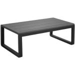 Tables basses rectangulaires Proloisir grises en aluminium 