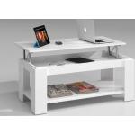 Tables basses relevables blanches finition mate contemporaines 