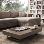 Table basse relevable extensible BLOCK 80 x 120 cm design taupe - taupe