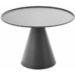 Tables basses rondes gris anthracite en acier diamètre 60 cm modernes 