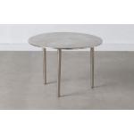 Tables basses rondes argentées en aluminium diamètre 60 cm modernes 