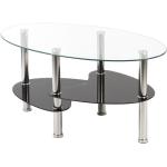 Tables basses rondes noires en verre avec rangement diamètre 43 cm scandinaves 