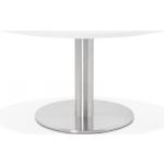 Tables basses rondes blanches en acier diamètre 45 cm modernes 