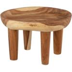 Tables basses rondes marron en bois massif diamètre 50 cm contemporaines 