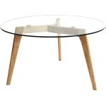 Tables basses rondes beiges en verre modernes 