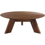 Tables basses rondes marron en bois diamètre 90 cm 