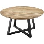 Tables basses rondes marron en bois diamètre 90 cm 