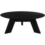 Tables basses rondes noires en bois diamètre 90 cm modernes 