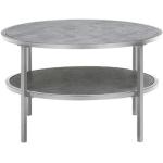 Tables basses rondes gris acier en céramique diamètre 75 cm 
