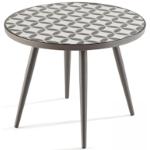 Tables basses rondes gris acier en acier diamètre 45 cm 