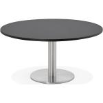 Tables basses rondes noires laquées en acier diamètre 45 cm modernes 