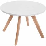 Tables basses rondes Clp marron à rayures en bois diamètre 37 cm scandinaves 