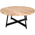 Tables basses rondes marron en bois diamètre 90 cm contemporaines 