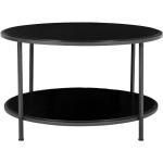 Tables basses rondes noires en acier diamètre 45 cm industrielles 