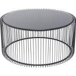 Tables basses rondes noires en verre diamètre 80 cm contemporaines 