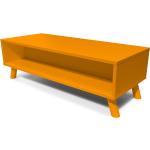 Tables basses rectangulaires ABC Meubles orange en pin made in France scandinaves 