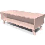 Tables basses rectangulaires ABC Meubles rose pastel en pin made in France scandinaves 