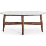 Tables basses ovales blanches en bois modernes 