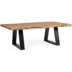Tables basses rectangulaires blanches en bois rustiques 