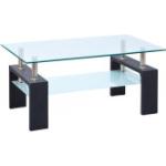 Tables basses rectangulaires noires en verre contemporaines 