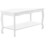 Tables basses blanches laquées en sapin shabby chic 