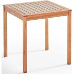 Tables carrées en teck marron en bois d'eucalyptus pliables 