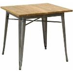Tables carrées design Aubry Gaspard marron en acier enduites modernes 