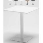 Tables carrées design blanches en bois contemporaines 