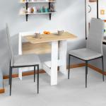 Table console bois blanc et imitation hêtre