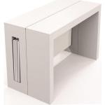 Inside75 - Table console extensible 10 couverts topaz 120 cm chêne blanc avec allonges intégrées - blanc