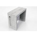 Tables console Terraneo grises en aluminium extensibles 