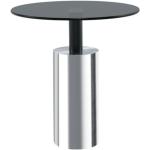 Tables rondes Paris Prix gris acier en métal diamètre 50 cm contemporaines en promo 