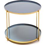 Tables rondes Paris Prix bleues en métal diamètre 50 cm modernes en promo 