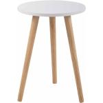 Tables rondes blanches en bois diamètre 40 cm 